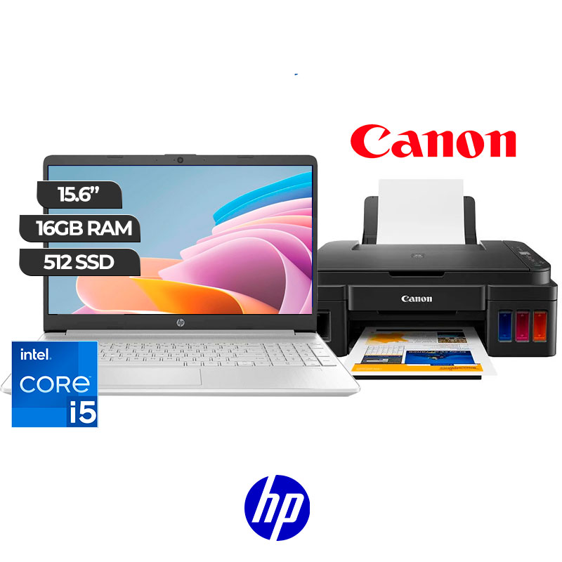 LAPTOP HP i5 + CANON ECOTANK