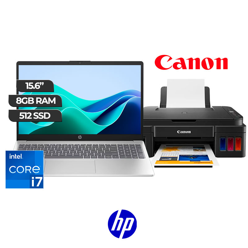 LAPTOP HP i7 + CANON ECOTANK