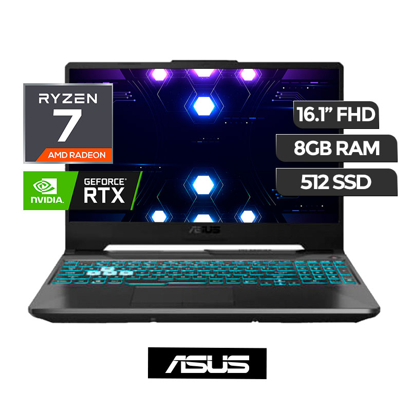 ASUS TUF RYZEN 7 8GB 512 SSD 15.6 FHD