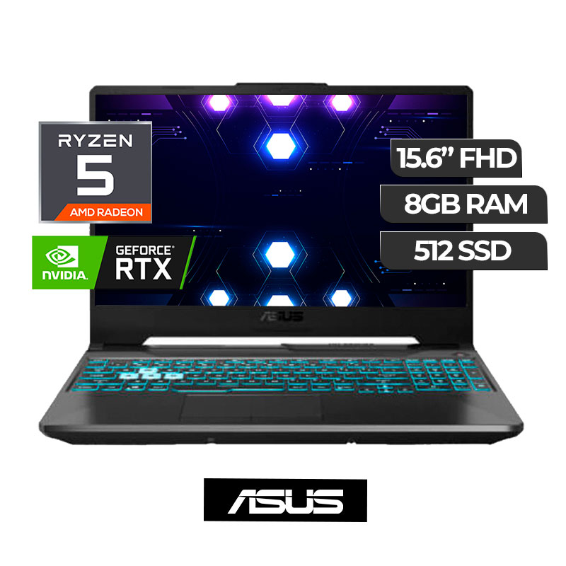 ASUS TUF RYZEN 5 8GB 512 SSD 15.6 FHD